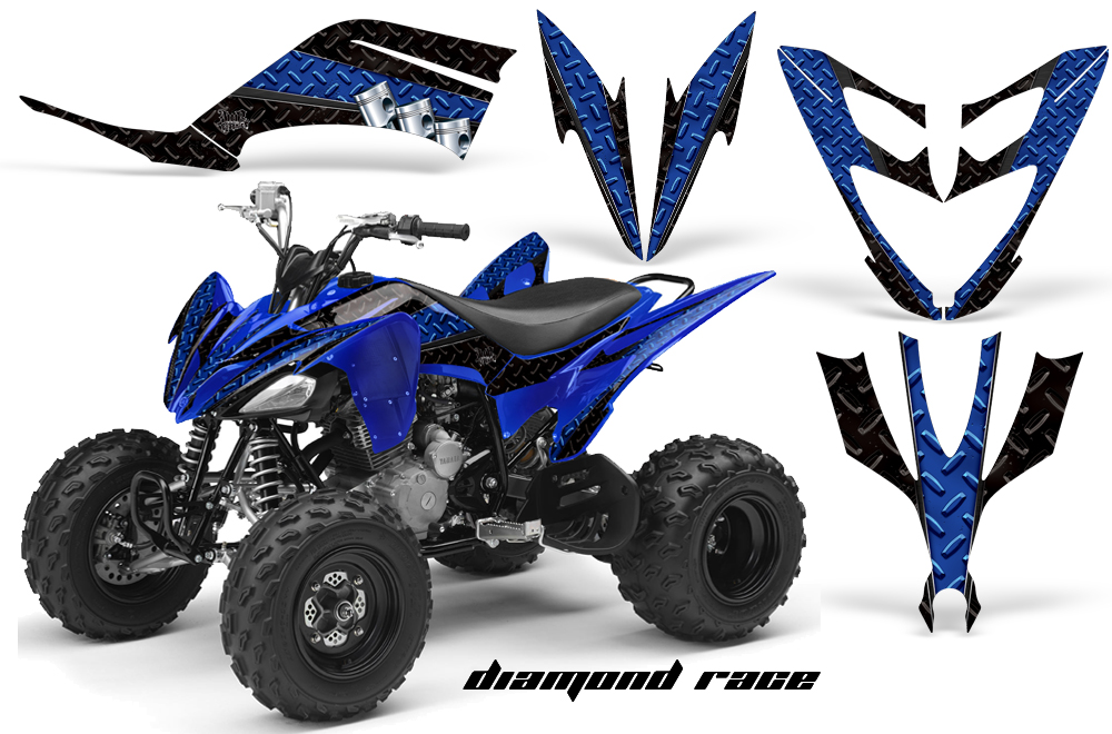 Yamaha Raptor 250 Graphics DiamondRace Blue